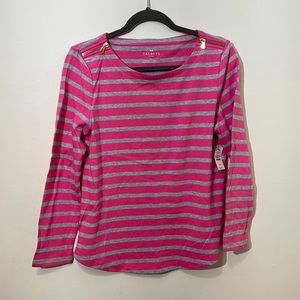 Talbots Grey & Pink Sweater